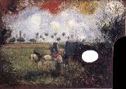 Camille Pissarro The artist-s palette with a landscape France oil painting artist